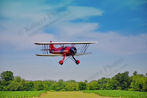 WACO Fly-In, Mount Vernon, OH.... and yes that's a grass runway between the cornfields | <a href="http://www.koozzz.com/Flight">Visit WACO Flight Gallery</a>