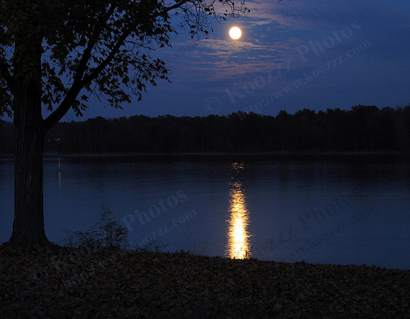 Moonrise Over Hoover, Westerville, Ohio