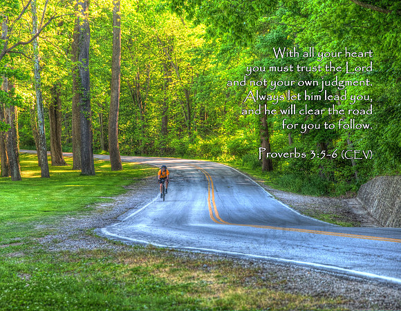 With all your heart you must trust the Lord and not your own judgment. Always let him lead you, and he will clear the road for you to follow. ~ Proverbs 3:5-6 (CEV) | Cuyahoga National Park