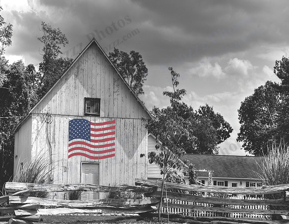 07 Barn Flying Old Glory - Howard OH