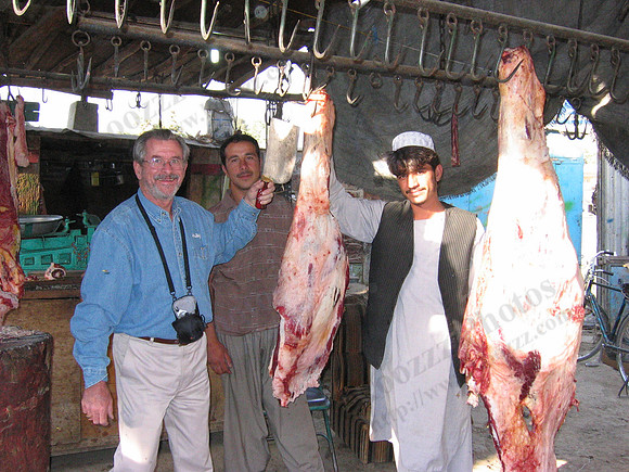 Local butcher at Kabul bazaar
