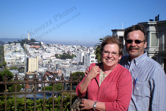 San Francisco from the top of Lombard Street.