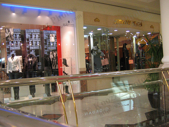 A mall scene in Dubai showing contrasting fashions
